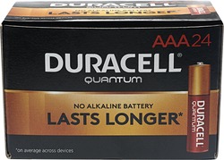 Duracell quantum aaa alkaline batteries 24 count